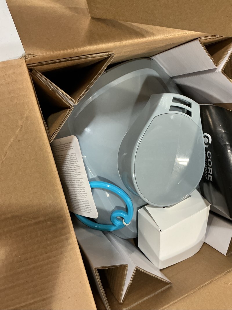 Condition photo showing As Is for core innovations rechargeable robotic pool vacuum cleaner, 45-min runtime, dual 2l filters, led indicator, powerful suction