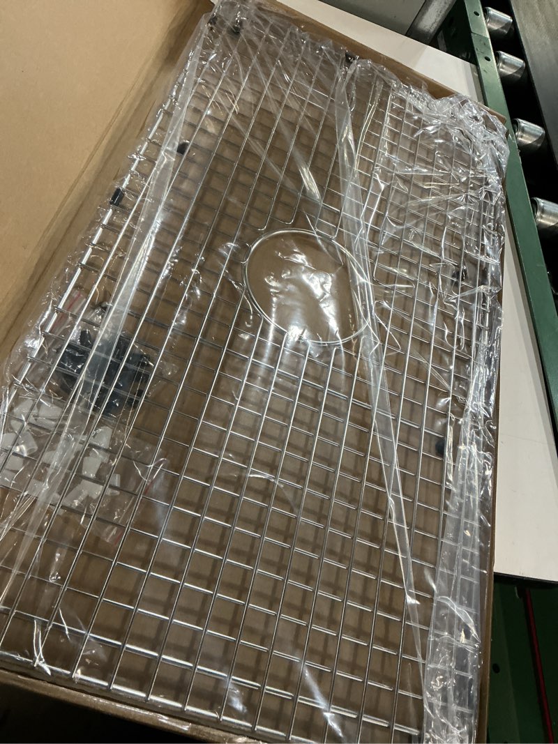 Condition photo showing New/Like New for serene valley sink bottom grid 29-1/2" x 15-9/16", centered drain with corner radius 3/8", sink protector ndg3016c