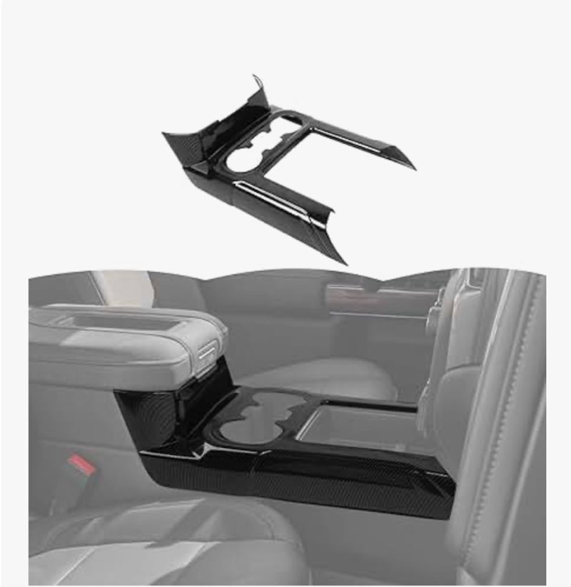 rt-tcz carbon fiber center console cup holder gear shift panel trim cover decoration interior access