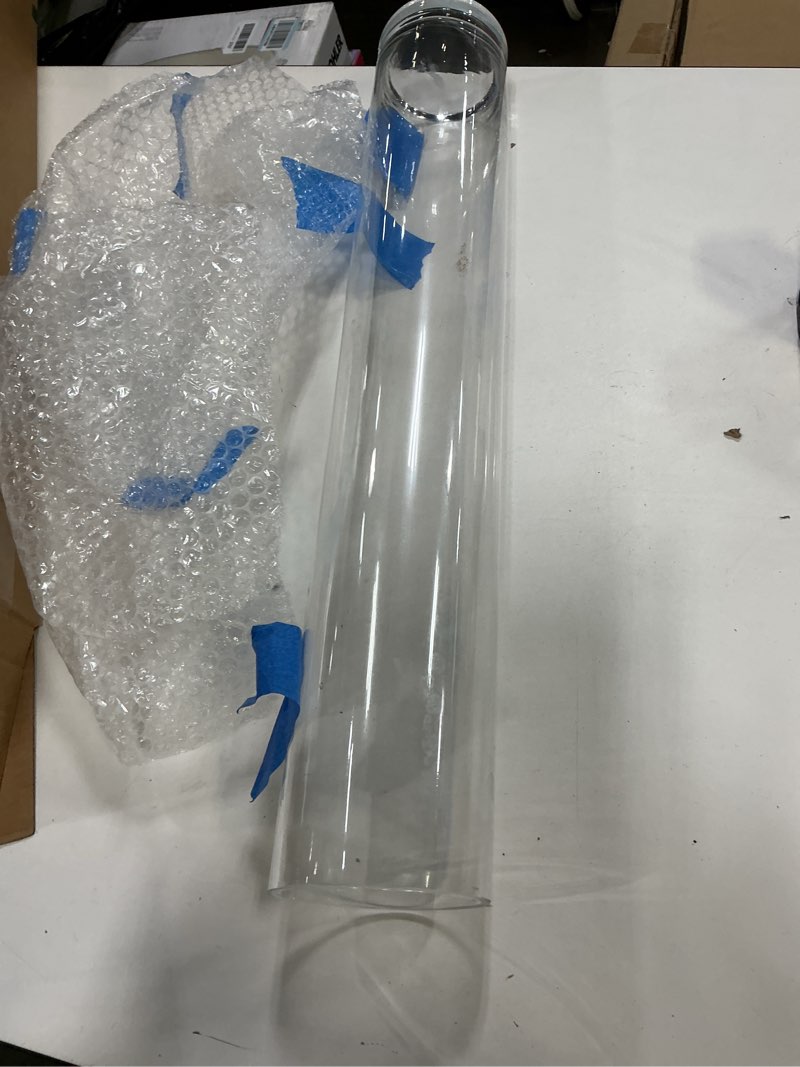 Condition photo showing Good Condition for High Clear Glass Cylinder Vase, Modern Decorative Flower Container for Home Decoration, Living Room, Wedding Centerpiece