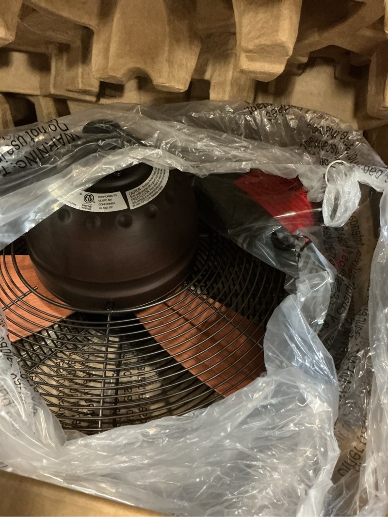 Condition photo showing Good Condition for harbor breeze valdosta 20-in oil rubbed bronze with cinnamon blades indoor/outdoor cage ceiling fan (3-blade)