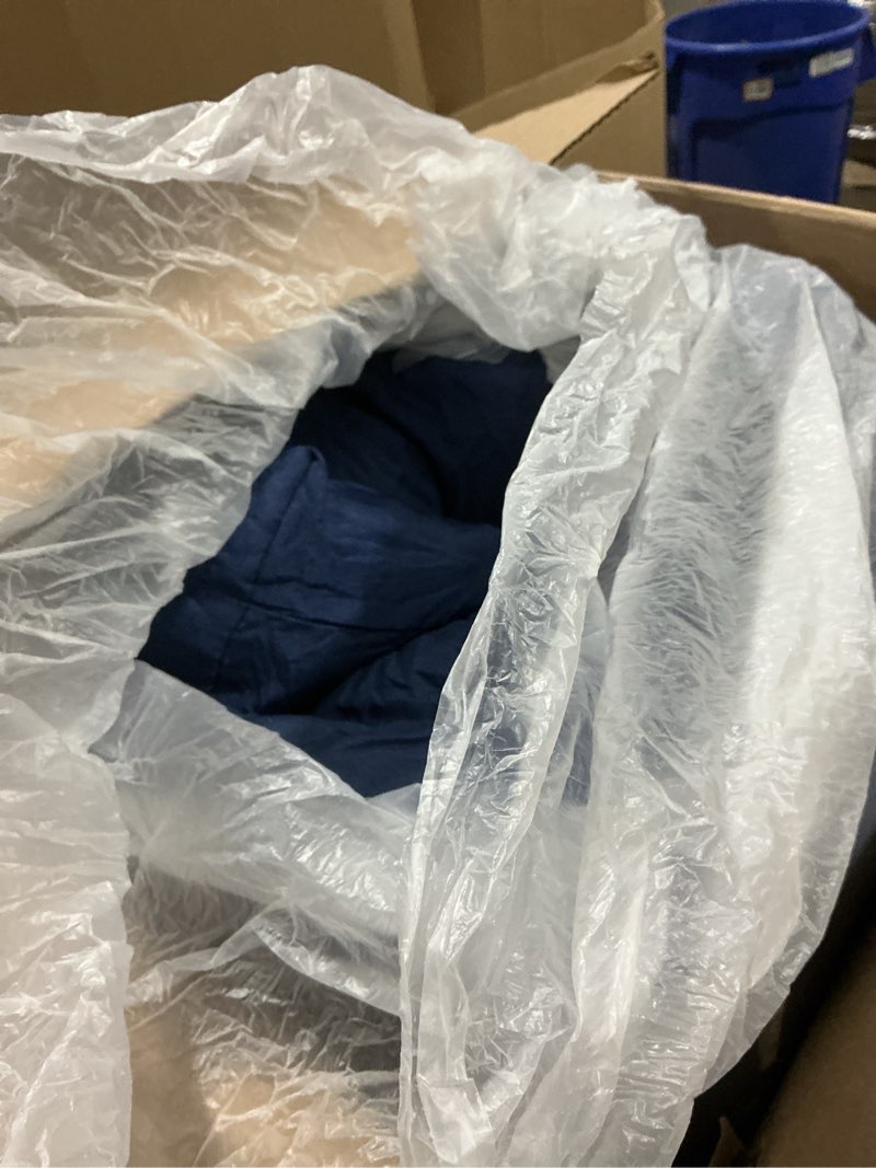 Condition photo showing Good Condition for Wicker Chair Cushions, Waterproof Outdoor Loveseat Cushions for Patio Furniture, 3 Pieces Wicker Furniture Cushions, 1 Loveseat and 2 U-Shaped Cushions, Blue Blue Wicker Chair Cushion