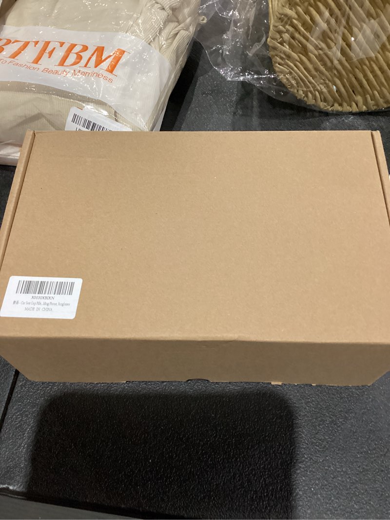 Condition photo showing New/Like New for Car Seat Gap Filler Organizer, 2 Pack Multifunctional Auto Console Side Storage Box with Cup Holders 2 Seat Hooks for Drink, Car Organizer Front Seat for Holding Phone, Sunglasses 2-Carbon Fiber