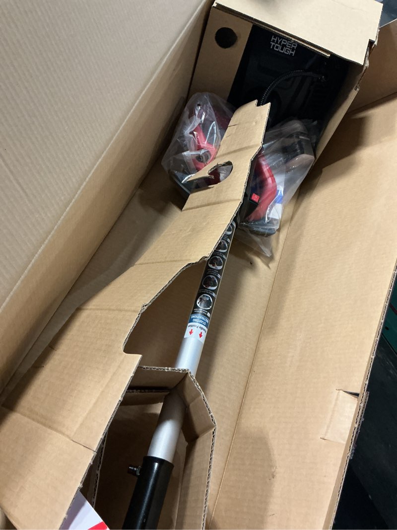 Condition photo showing As Is for hyper tough 17" 26cc 2-cycle gas powered curved shaft string trimmer
