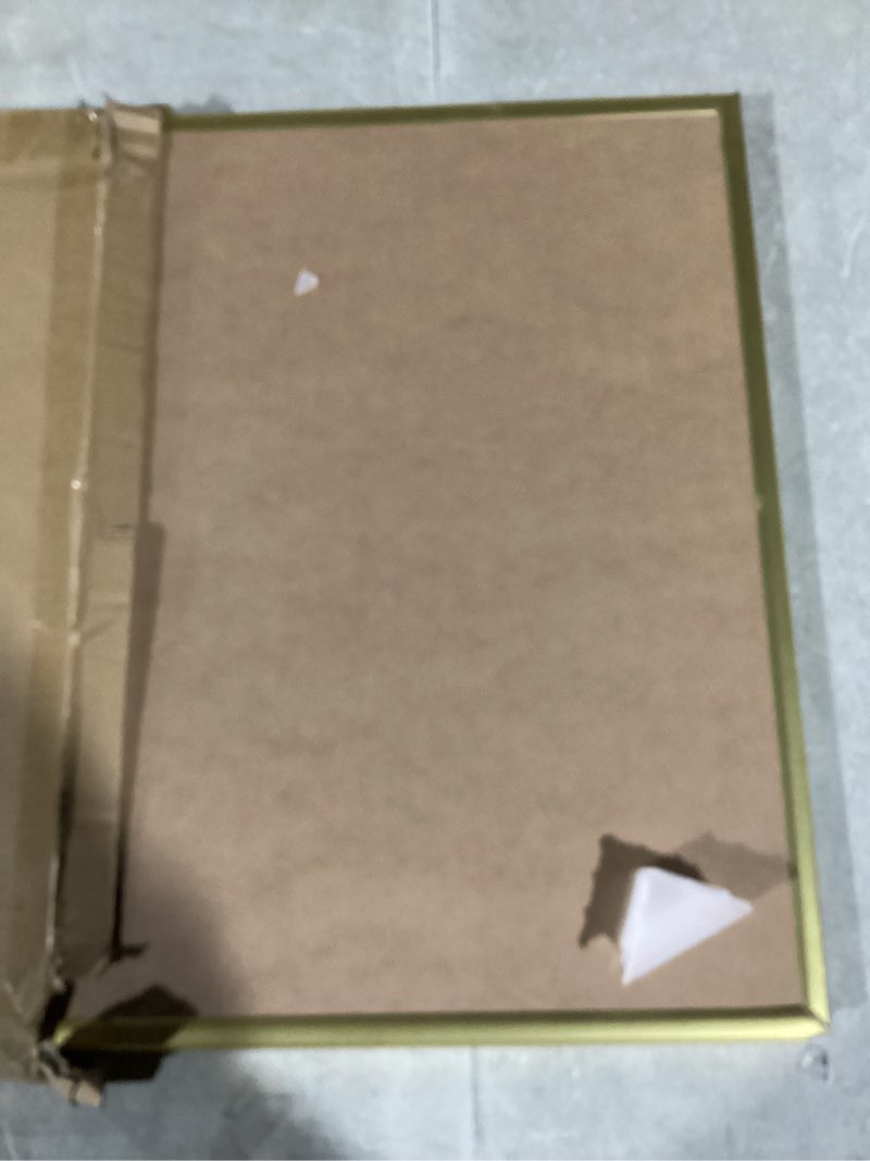 Condition photo showing Good Condition for upsimples 18x24 Picture Frame Gold 3 Pack, Scratch-Proof Poster Frames 18 x 24 for Photo Gallery - Slide-In Strips, Horizontal or Vertical Wall Mounting Gold 18x24