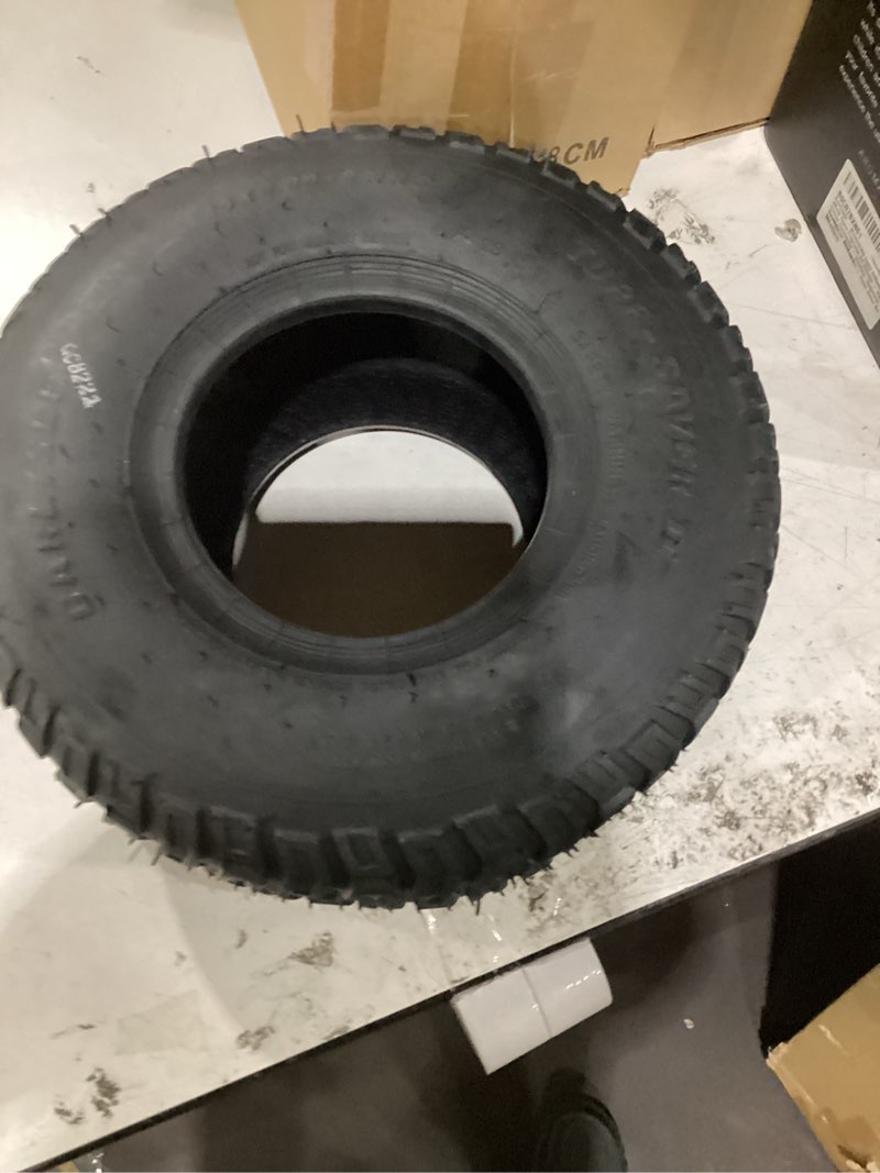 Condition photo showing Good Condition for tripower 15x6.00-6 lawn mower tire, 4pr tubeless tractor turf tire