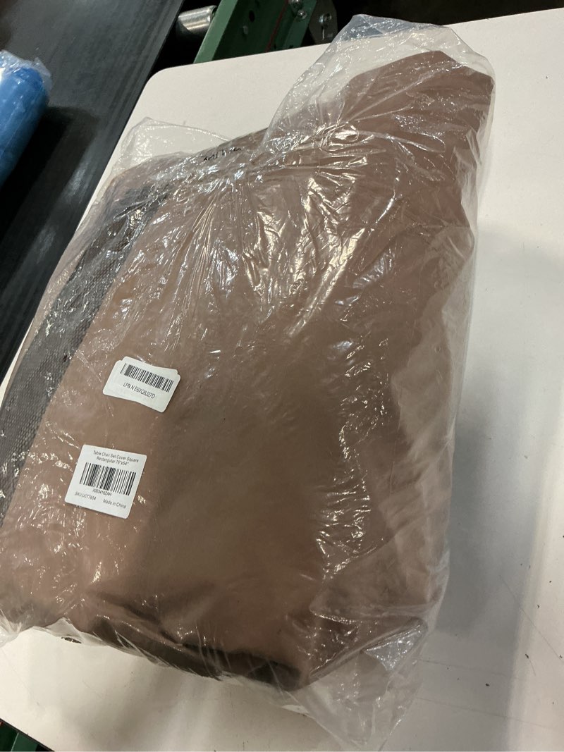 Condition photo showing Good Condition for ultcover rectangular patio heavy duty table cover - 600d tough canvas waterproof outdoor dining table and chairs general purpose furniture cover size 76l x 54w x 28h inch rectangular 76"(l)x54"(w) brown