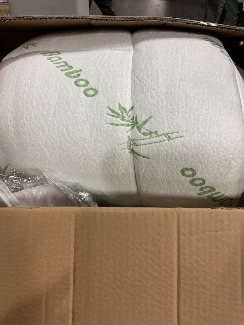 Condition photo showing Good Condition for ultra soft queen size mattress topper - viscose made from bamboo pillow top mattress pad for back pain relief - naturally cooling for hot sleepers, green green queen