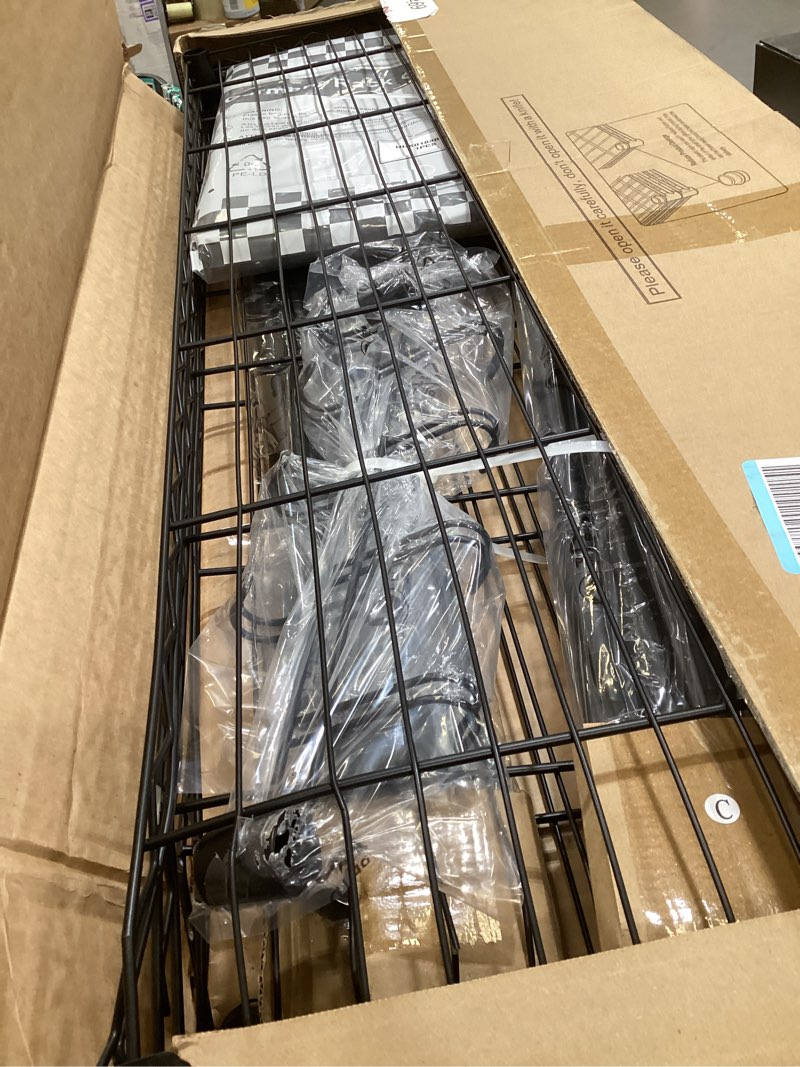 Condition photo showing Good Condition for futassi black clothing rack with dark gray cover, p1c plus rolling closet with wheels, metal garment rack for hanging clothes, clothing storage wardrobe, 46" w x 18.5" d x 80.7" h, load 524 pounds black rack with dark gray cover