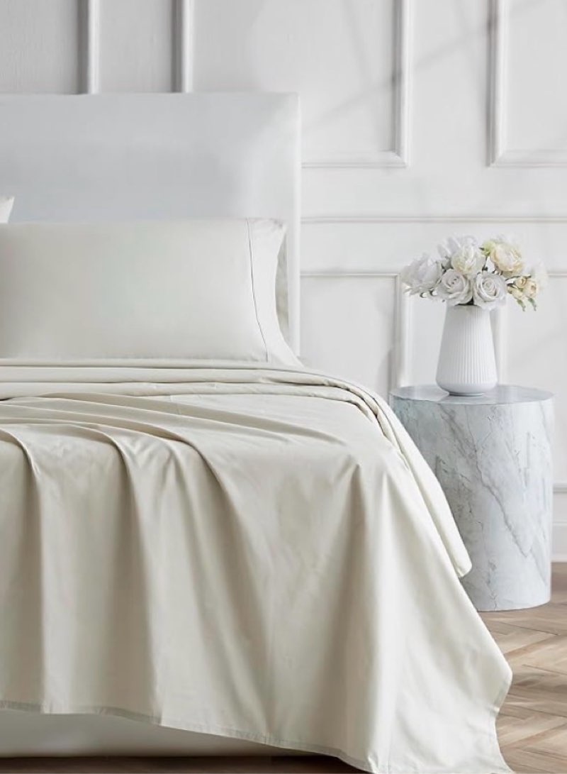 Charisma 400 Thread Count Percale Cotton White King Pillowcase Pair