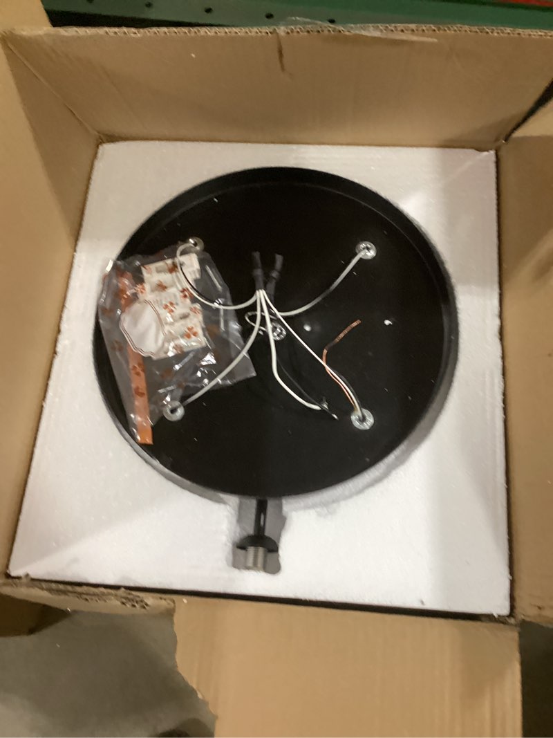 Condition photo showing Good Condition for ANYLOVE Modern Chandelier 5-Light Industrial Ceiling Lights Fixture 18" Black Semi Flush Mount Ceiling Light with G9 Base Lights Fixture for Dining Room Bedroom Foyer Hallway Living Room