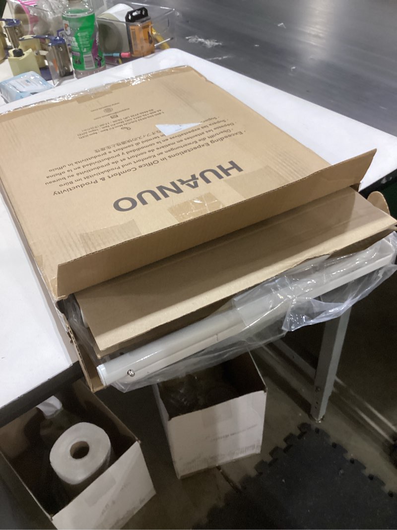 Condition photo showing New/Like New for huanuo adjustable tv tray table - tv dinner tray on bed & sofa, comfortable folding table with 6 height & 3 tilt angle adjustments (white)
