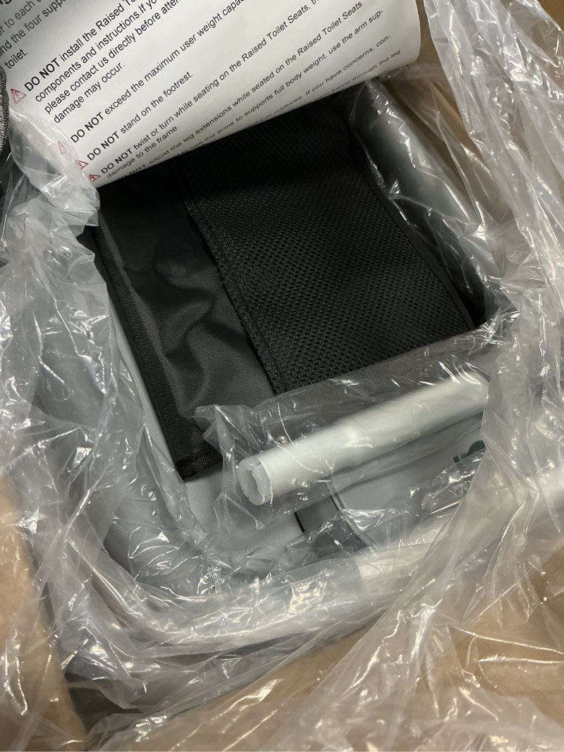 Condition photo showing Good Condition for FSA&HSA Eligible Toilet Seat Risers with Footrests, Adjustable Height/Width Raised Toilet Seat with Handles, Fit Any Toilet Riser Heavy Duty Up to 500lbs, for Elderly, Handicap, Elevated, Pregnant