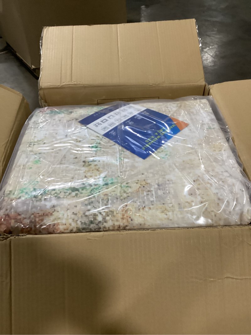 Condition photo showing New/Like New for Modern Abstract Area Rug 10x13 Non Slip Non Shedding Rug Low Pile Stain Resistant for Bedroom Living Room,Colorful Colorful 10' x 13' (Rectangular)