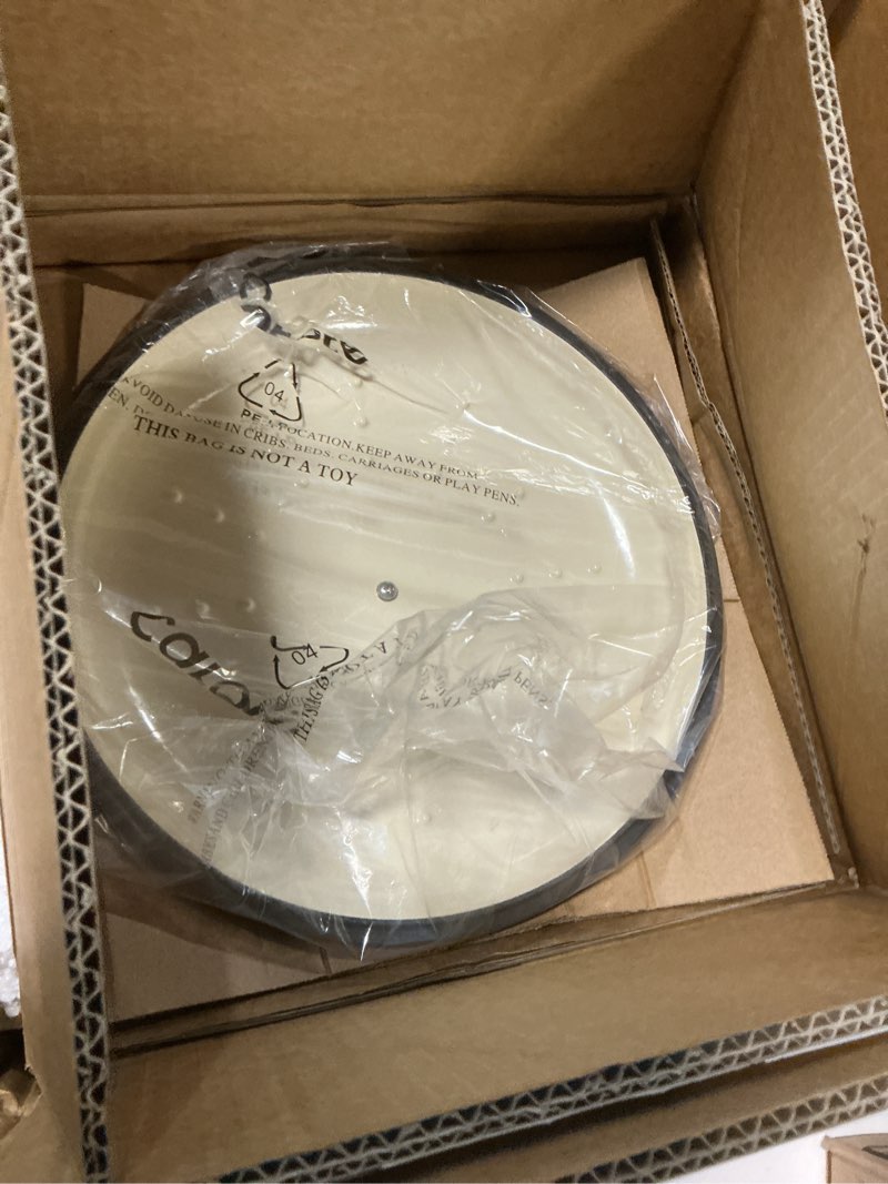 Condition photo showing New/Like New for carote 3.4qt enameled cast iron braiser pan, shallow dutch oven casserole skillets, non-toxic cast iron pot with lid for grilling, searing, baking, dual handles, all stovetop compatible, red