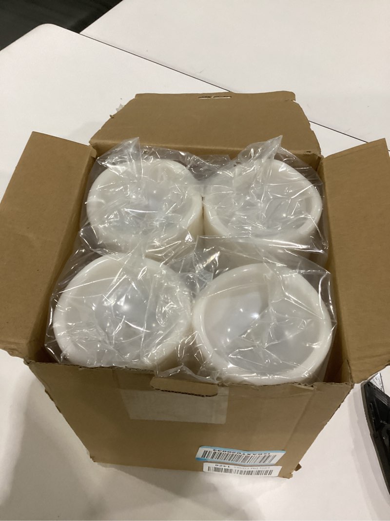 Condition photo showing New/Like New for homemory 10" x 4" large waterproof outdoor flameless candles with remote control and timer, battery operated flickering led pillar candles for outdoor larterns, porch, long lasting, set of 4 ivory white 4"x10",4pack