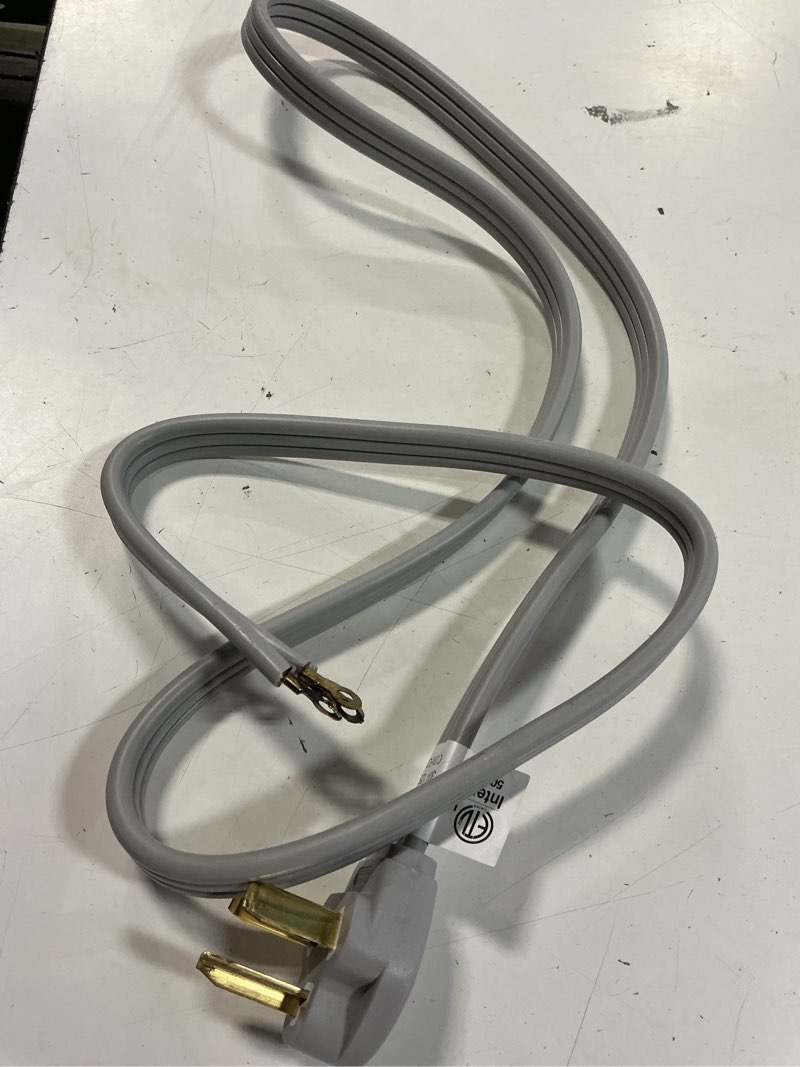 Condition photo showing As Is for bergen industries 6-ft 30 -amp 3 -prong gray dryer appliance power cord