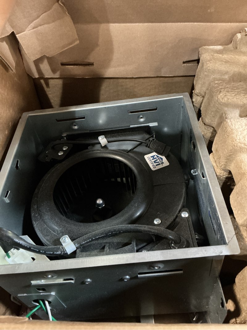 Condition photo showing Good Condition for homewerks 1.5-sone 110-cfm white decorative lighted bluetooth compatibility bathroom fan