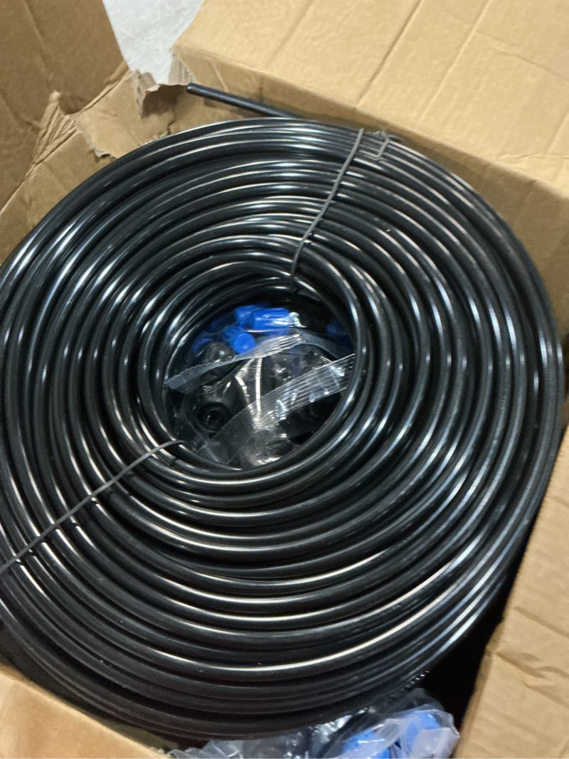 Condition photo showing New/Like New for mixc 247 ft drip irrigation system,quick connector garden watering system automatic sprinkler system kit for lawn raised bed greenhouse plant watering system with 1/4'' tubing,drip emitters,connectors 50ft main tube+197ft 1/4'' tube