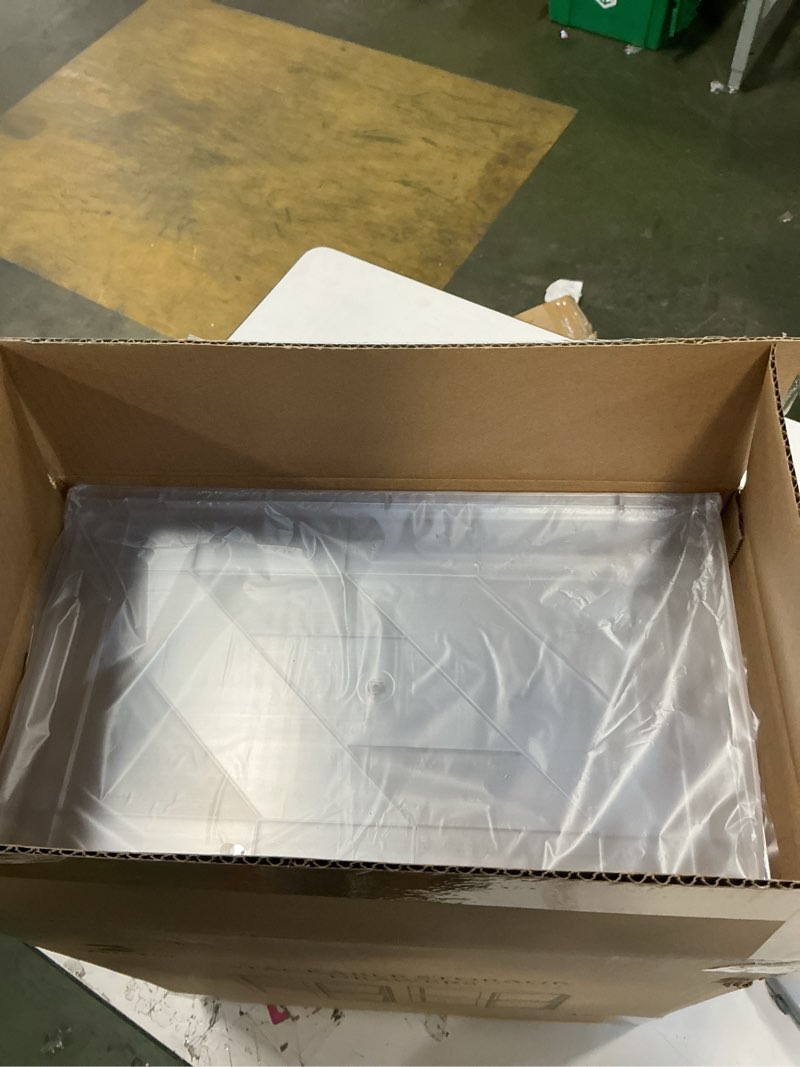 Condition photo showing New/Like New for 4 Pack Large Stackable Storage Drawers,Clear Acrylic Drawer Organizers with Handles, Easily Assemble for Kitchen Undersink,Bathroom,Cabinet,Makeup,Closet,Pantry,Organization and Storage 4 Down Handle