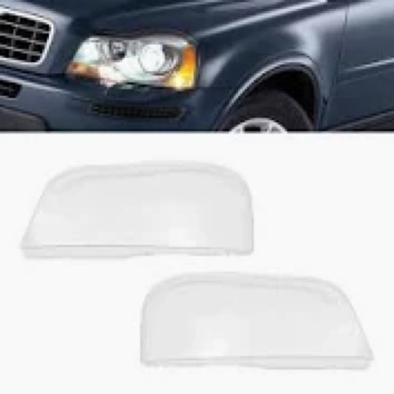 roneeson 2pcs front driver and passenger side headlight lens cover for volvo xc90 2003-2014