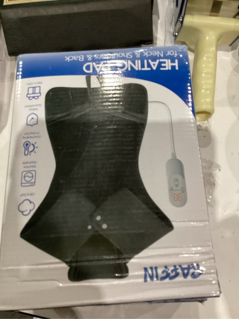 Condition photo showing As Is for Heating Pad for Neck Shoulders Back, Christmas Gifts for Women Men Mom Dad, FSA Eligible, Large Electric Heated Pad for Full Body Pain Relief, Stocking Stuffers & White Elephant Gifts for Grandparents