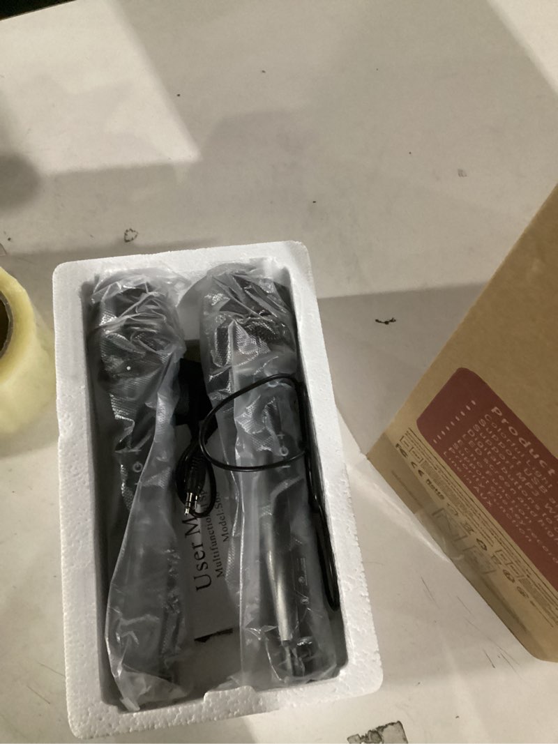 Condition photo showing Good Condition for jyx karaoke machine with two wireless microphones, portable bluetooth speaker with bass/treble adjustment, pa system with remote control, led lights,supports tf card/usb/aux/tws