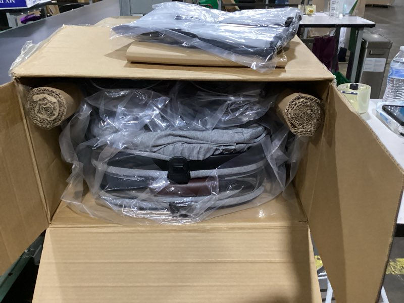 Condition photo showing New/Like New for dog stroller, up to 44lbs dog folding stroller, 360° rotation wheels, 180? convertible canopy, 4 wheels dog/cat puppy stroller for medium/small pet, wear resistant fabric, light gray