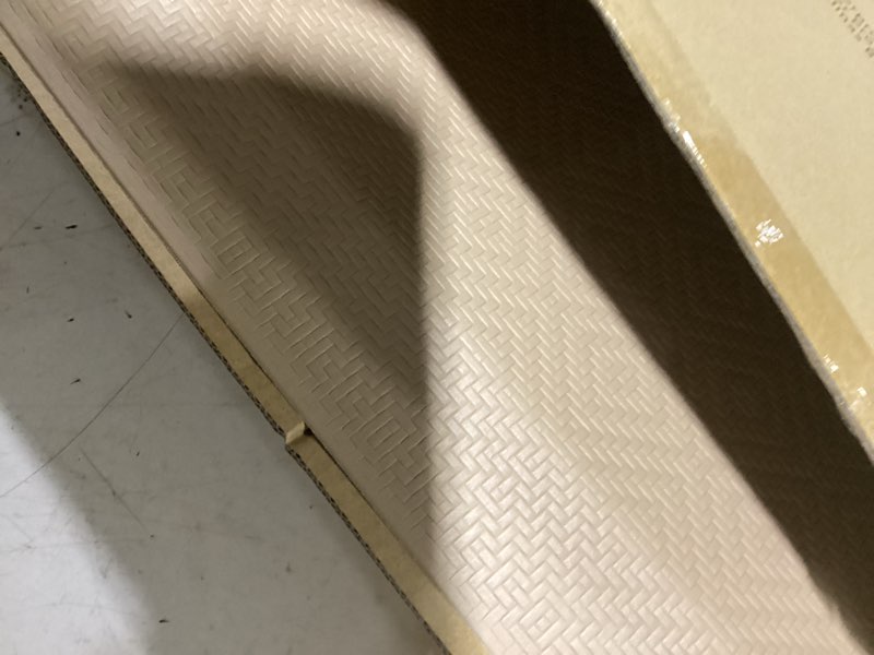 Condition photo showing As Is for ophanie kitchen mats for floor, 3/4 inch thick, 20x32 anti fatigue christmas cushioned mat, kitchen rug, waterproof, comfort ergonomic standing mat for office, home, sink, beige non-slip ridged bottom