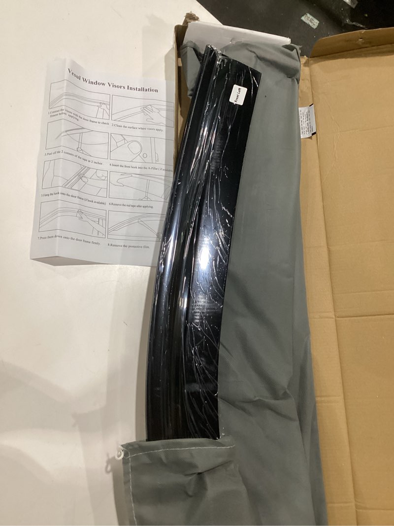 Condition photo showing Good Condition for vesul window visors rain guards compatible with 2025 2026 vw volkswagen tiguan car accessories out-channel window vent deflector shield sun shades stainless steel black trim for tiguan 2025 2026(black)