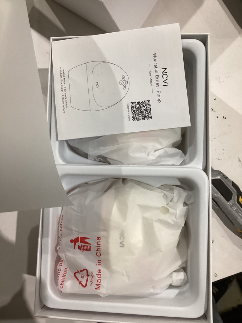 Condition photo showing New/Like New for NCVI Heated Hands-Free Breast Pump, Wearable Warming Comfort, Hospital-Grade -300mmHg Suction, Slim & Quiet Electric Breastfeeding Pump, 4 Modes 9 Levels, Long Battery Life, Fits 19–28mm Brown 2 Pack