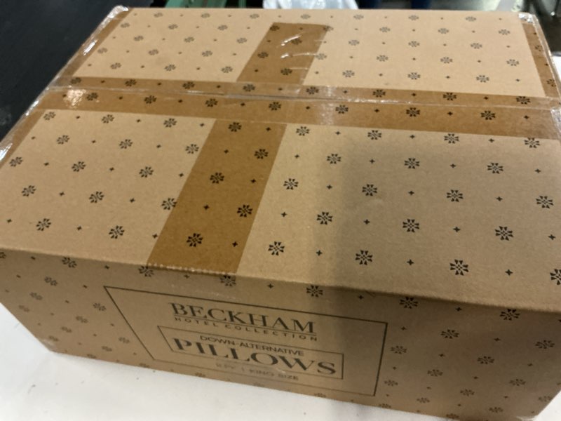 Condition photo showing New/Like New for beckham hotel collection bed pillows king size set of 2 - down alternative pillow for back, stomach or side sleepers