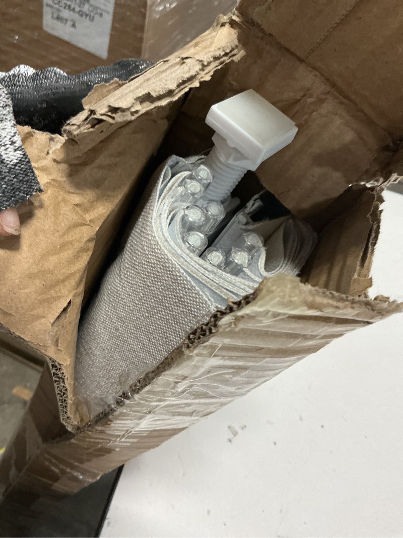 Condition photo showing As Is for LazBlinds No Tools No Drill Cordless Roman Shades for Windows, Blackout Thermal Insulated UV Blocking Window Blinds, Lightweight Fabric Blinds for Indoor Windows, 44" W x 60" H, Blackout - White White 44" W x 60" H