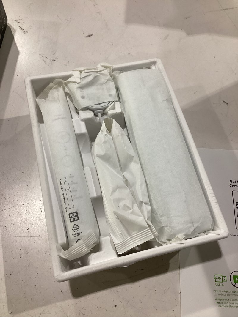 Condition photo showing New/Like New for philips sonicare 7300 rechargeable electric toothbrush, 3 brush head, white | 2000% more plaque removal¹, visual pressure sensor, 12 brush settings, app connected, 21-day battery, travel case, hx7420/07 pearl white 1 count (pack of 1)