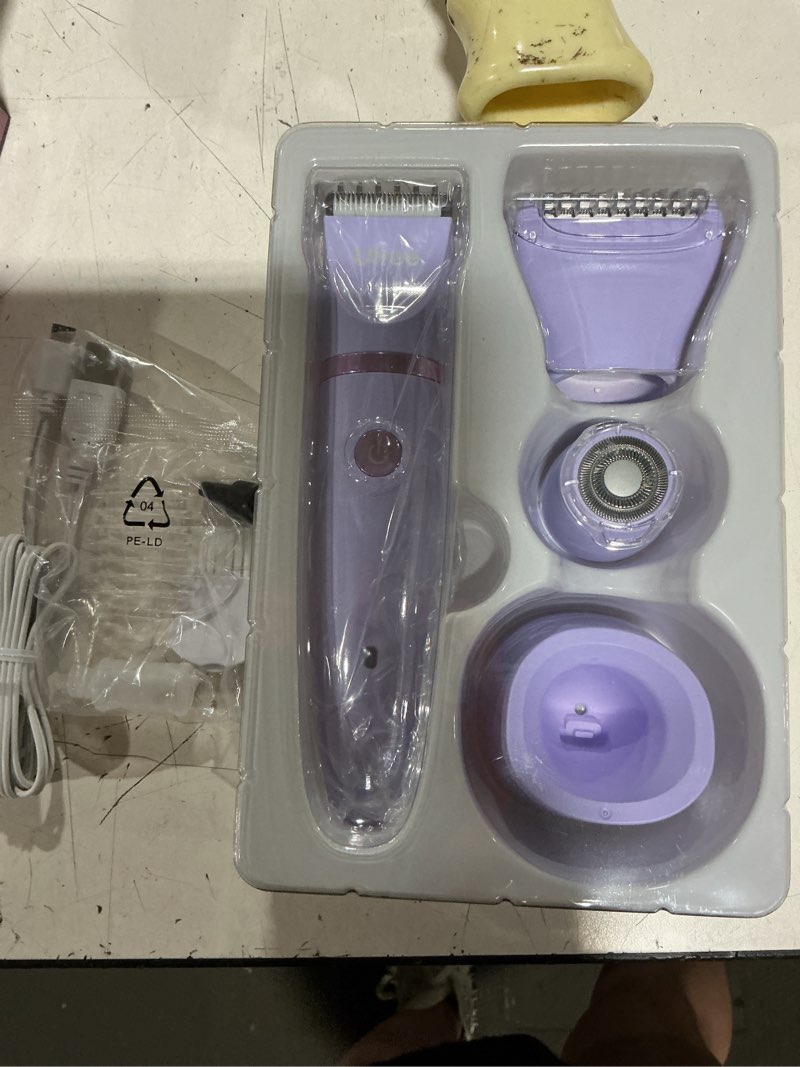 Condition photo showing New/Like New for ufree bikini trimmer electric razors for women, rechargeable pubic body hair trimmer electric shaver for legs body hair, bikini shaver ipx7 waterproof, gifts for women, purple