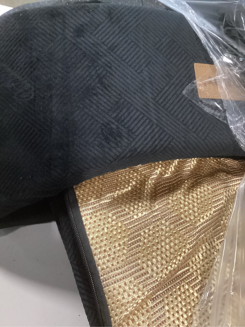 Condition photo showing Good Condition for joejoy dog car seat for large medium sized dogs under 55 lbs, dog booster seat for 2 small dogs with detachable washable cover, memory foam pet car seat with 2 safety belts and storage pockets black medium/large