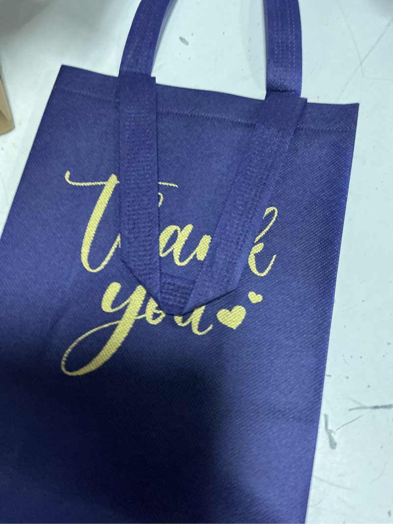 Condition photo showing Good Condition for 30 pcs thank you gift bags with handles bulk reusable goodie bag non woven fo