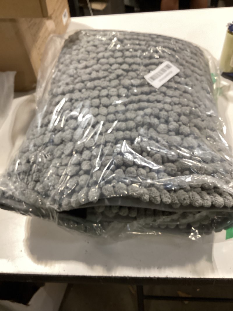 Condition photo showing Good Condition for olanly thick bathroom runner rugs 44x24, extra soft absorbent chenille bath rugs, rubber backing, machine wash dry, long bath mats for bathroom floor, tub and shower, home decor accessories, grey