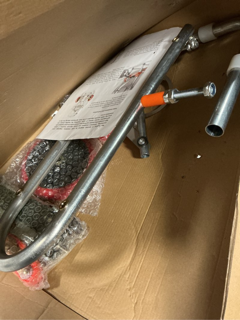 Condition photo showing As Is for toilet installation aid, closestool installation jack, easy moving and repairing of installation aid, portable positioning mobile foldable toilet dolly lift, easy alignment of seals lift tool (silver)