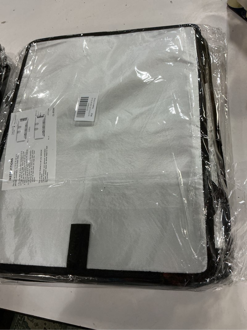 Condition photo showing New/Like New for File Box with Lock 5200°F, 6 Layers of Functional Materials of Fireproof Document File Organizer Box with Water-Resistant Zipper & Adjustable Handle (Black, Grey)