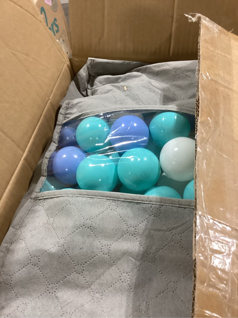 Condition photo showing Good Condition for MoonxHome Ball Pit Balls for Toddlers, BPA Free Crush Proof Plastic Toy Balls for Ball Pit, Children's Pool Water Toys, Macaron Ocean Balls for Play Tent 2.15 Inch Pack of 100 200 500 800 1000 M-green&blue 500