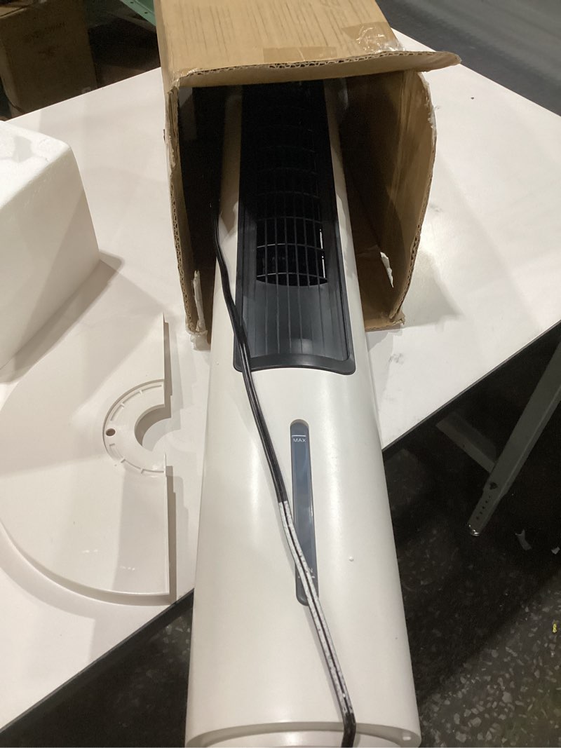 Condition photo showing Good Condition for JRD 41\\\" Evaporative Cooler with 3 Speeds, 5 Modes, Remote, 80° Oscillation Swamp Cooler with 12H Timer, Bladeless Tower Fan Cooling Fan for Bedroom Office Home C-White, NOT TESTED, SIMILAR TO STOCK PHOTO 