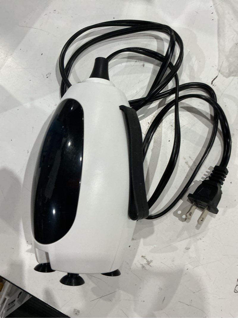 Condition photo showing As Is for balloon pump electric, portable balloon inflator air pump balloons blower machine with 6 different nozzles for party balloons decorations inflator deflator for inflatables pool floats air beds white