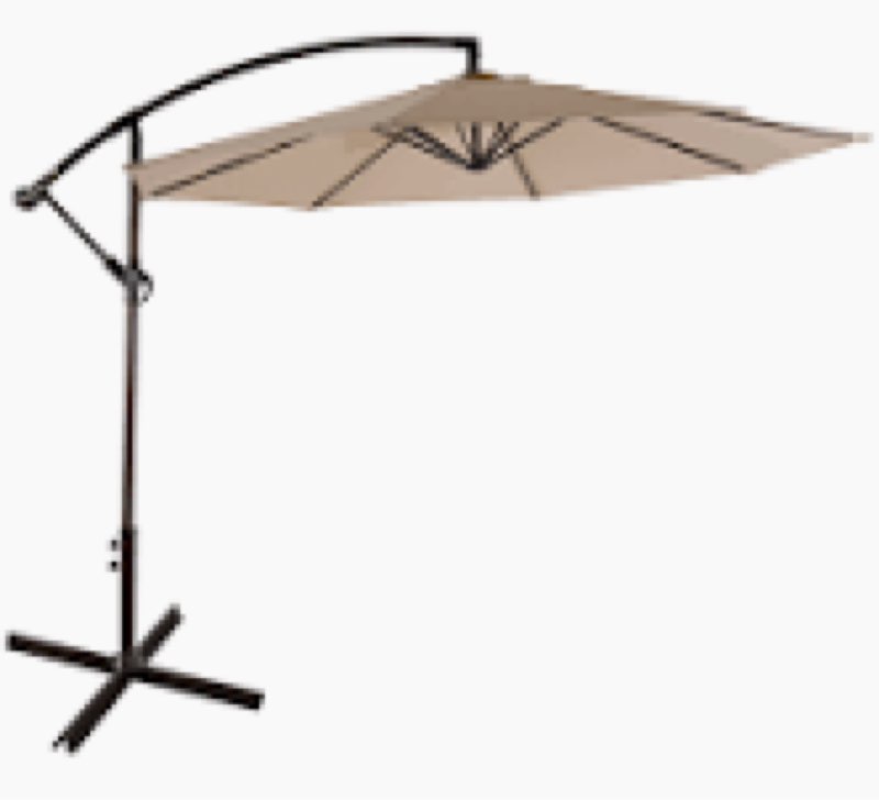 direen 10' lighted cantilever umbrella