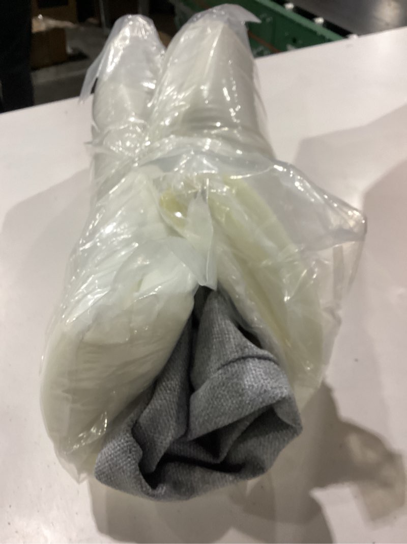 Condition photo showing New/Like New for chair cushions for dining chairs - thickened 2" kitchen chair pads with ties and non-slip backing, memory foam seat cushions, set of 2 (mixed woven light grey, 17" x 16" d shape)
