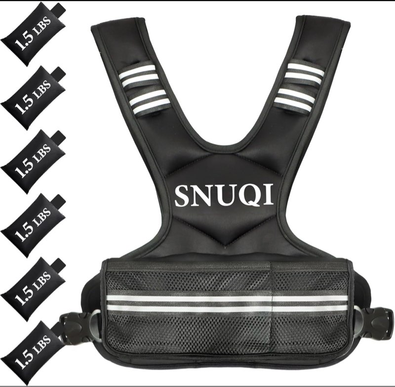 Adjustable Weighted Vest for Men and Women 4-10lbs/9-18lbs/20-32lbs Weighted Vest with 6 Ironsand Weights for Home Workouts Adjustable Body Weight Vest Exercise Set for Cardio and Strength Training 9-18 lb. black