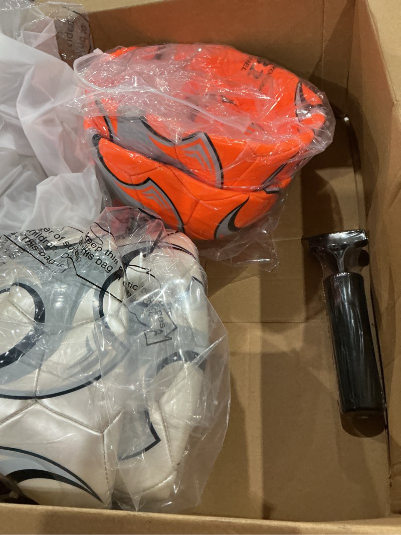 Condition photo showing Good Condition for custom logo pvc football soccer ball-soft promotional gift for parties training,pack 4