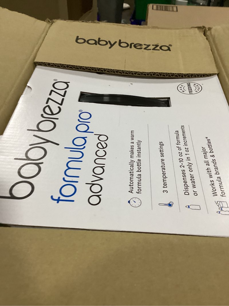 Condition photo showing As Is for baby brezza new and improved formula pro advanced formula dispenser machine - automatically mix a warm formula bottle instantly - easily make bottle with automatic powder blending, white
