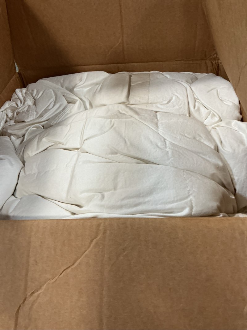 Condition photo showing As Is for premium down comforter, full/queen, down