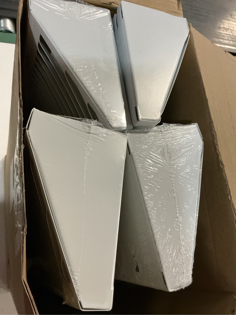 Condition photo showing Good Condition for yaocom 4 pcs baseboard register vent 15 inch duct opening size baseboard vent covers diffuser adjustable corner return air grille for home floor wall air flow control 15 inch white 4